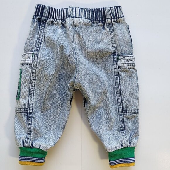 Vintage Levi's Jeans Cargo Denim Nautical Sailor USA Made Infant Baby 12 Months - Picture 7 of 9